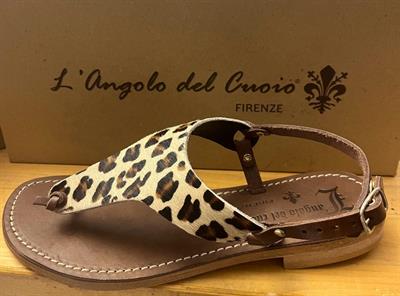 SANDALO DONNA CUOIO LEOPARDO
