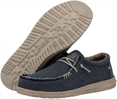 SCARPA UOMO HEYDUDE WALLY BRAIDED BLU NIGHT