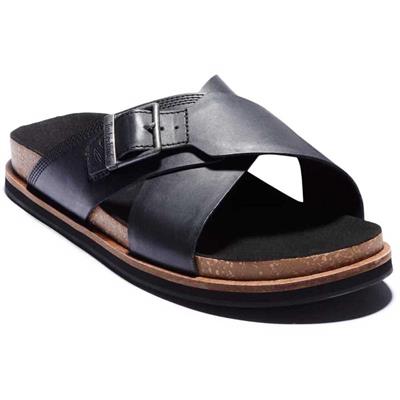 SANDALO UOMO AMALFI VIBES TIMBERLAND BLACK LEATHER