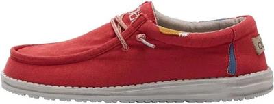 SCARPA UOMO HEYDUDE WALLY SLUB CANVAS RED