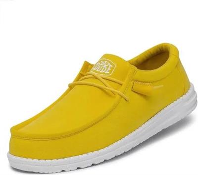 SCARPA UOMO HEYDUDE WALLY SLUB CANVAS EMPIRE YELLOW